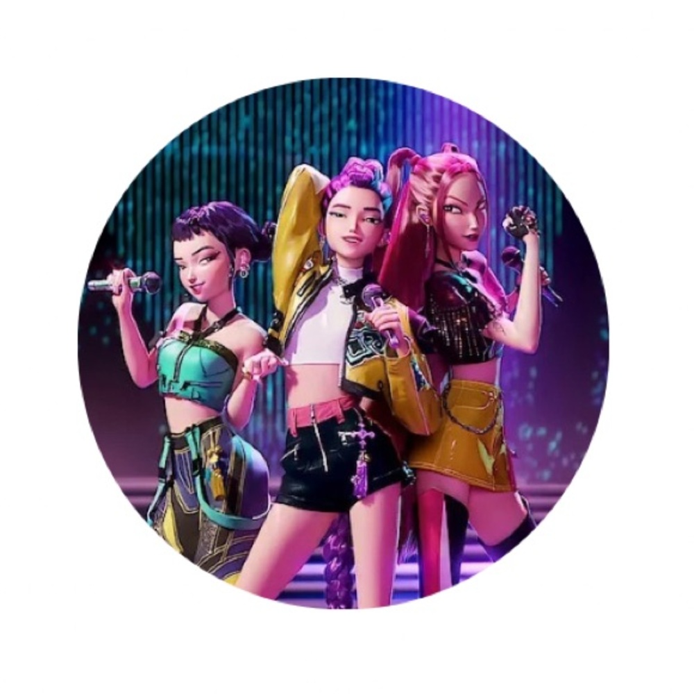 K pop demon hunters button
